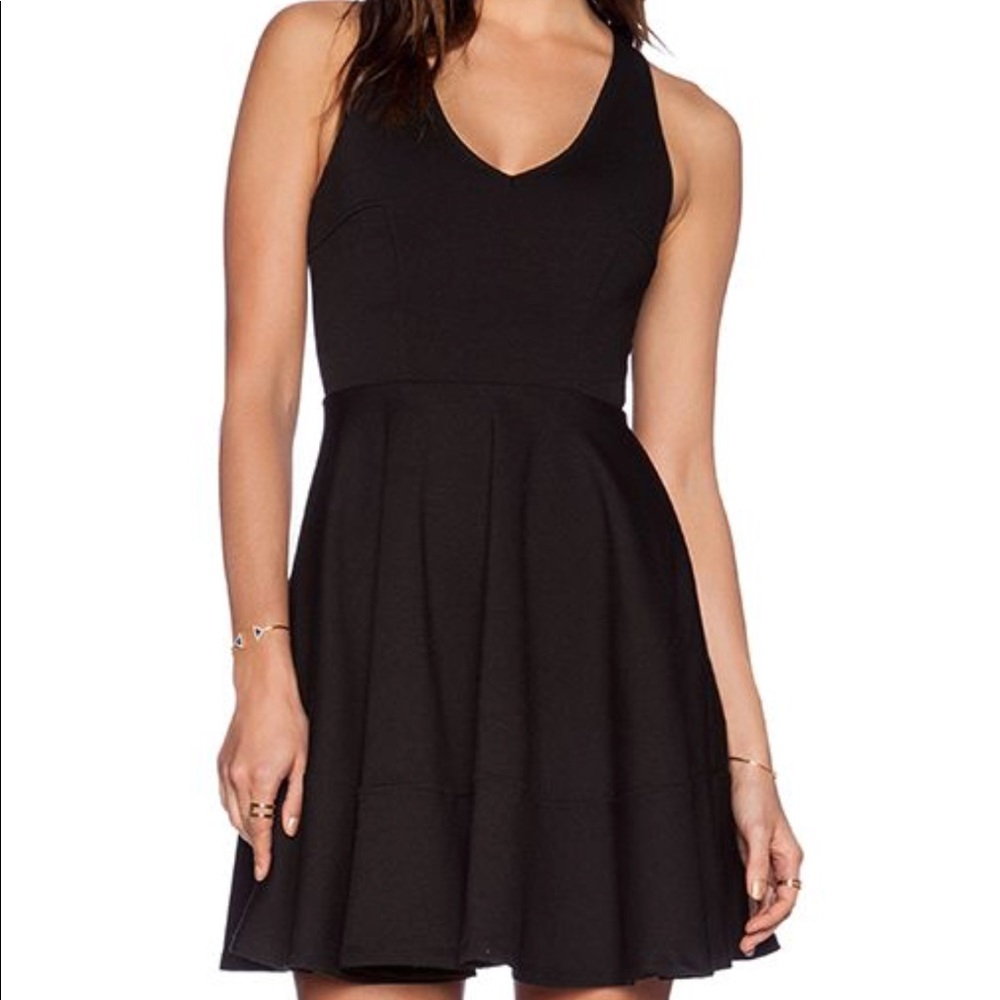Eight Sixty fit & flare black dress small